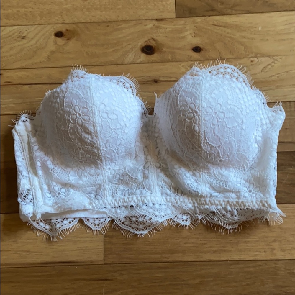 Pink strapless bralette